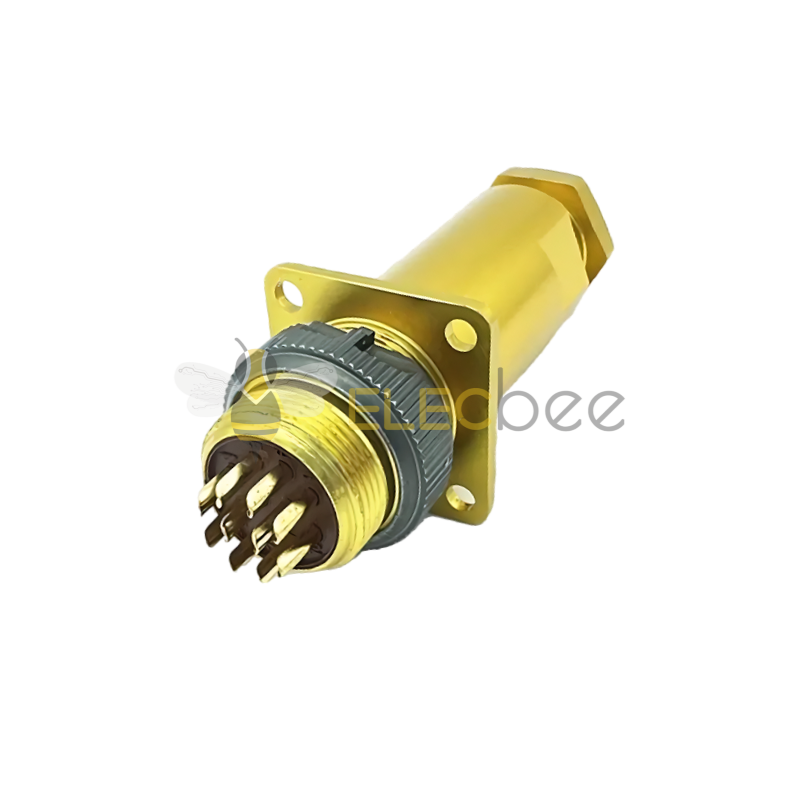 PC-10ZPJ系列對接直式線纜連接器10芯螺紋插頭插座接插件